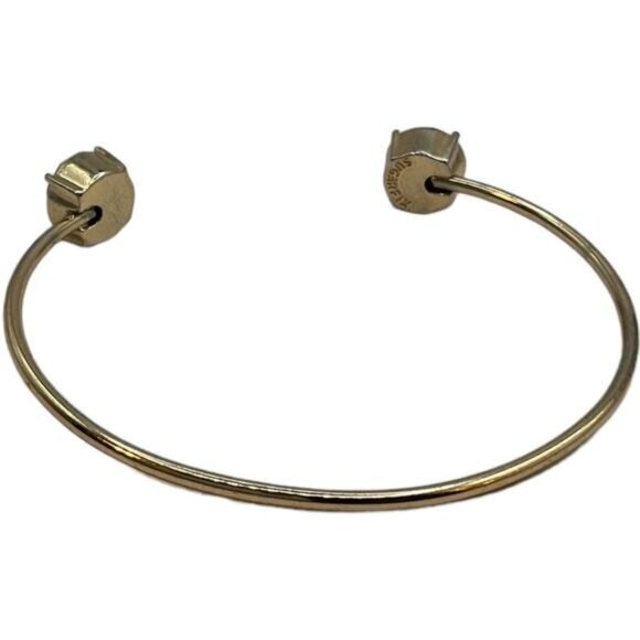SugarFix Silver-Tone Faceted Crystal Rhinestone Open Cuff Bracelet - Picture 5 of 5